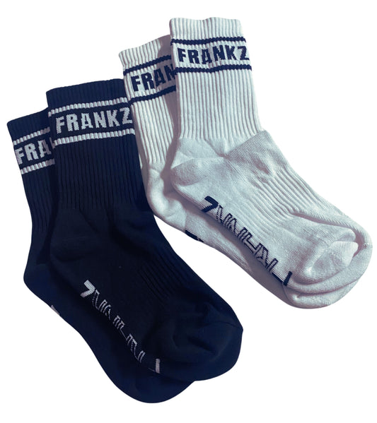 FRANKZ white crew socks