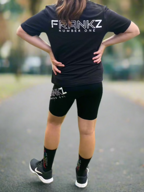 8" Agile Black compression tights