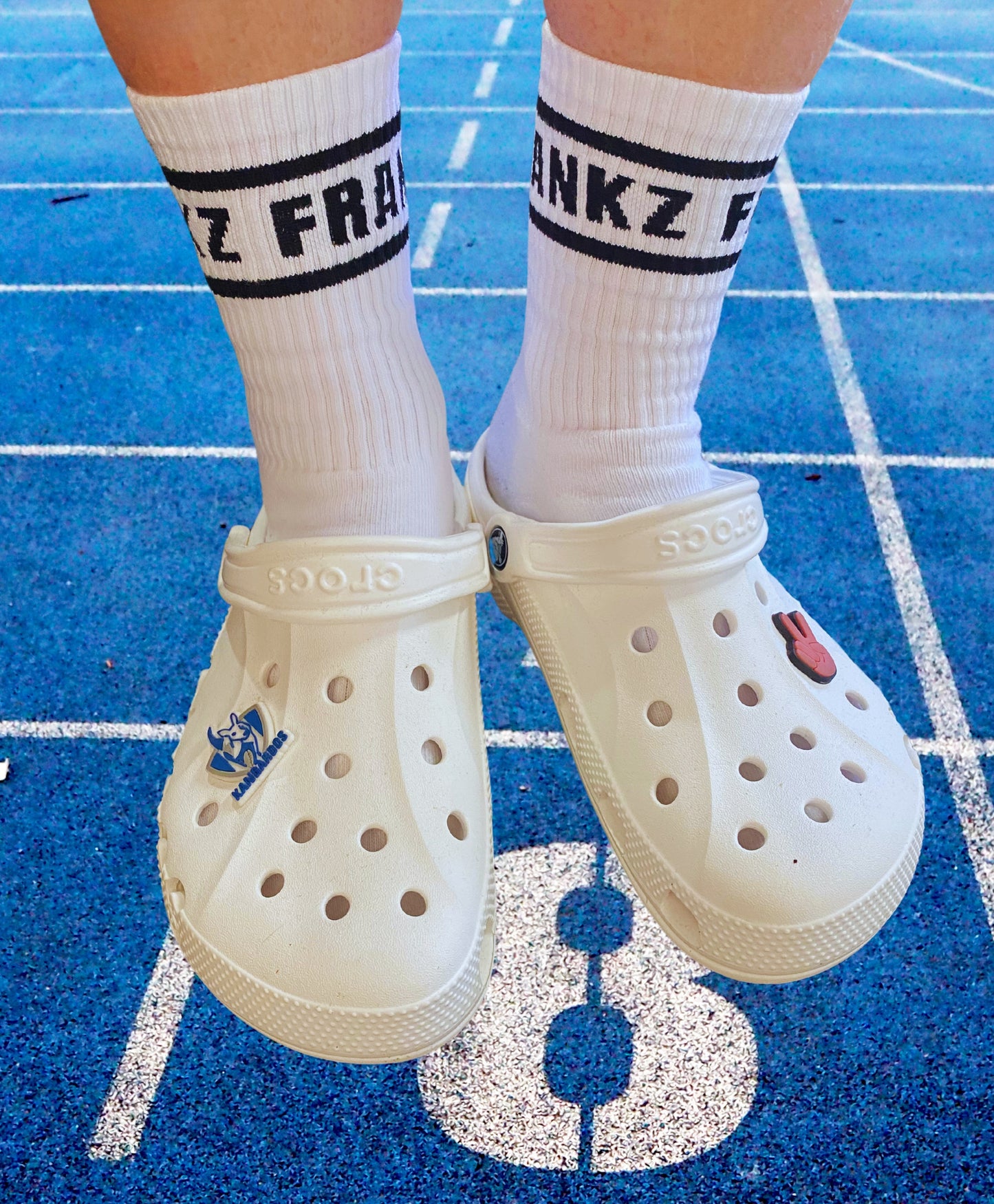 FRANKZ white crew socks
