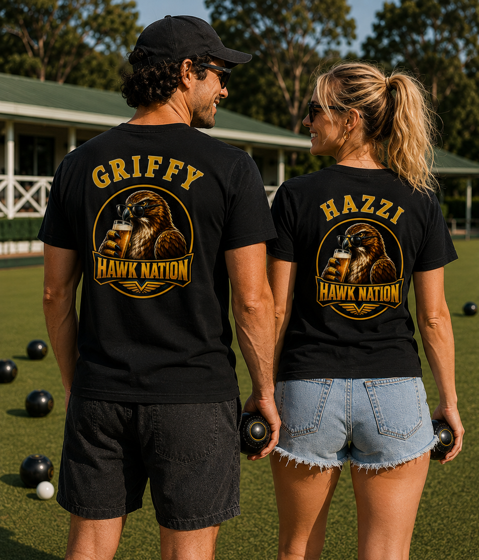 Hawk Nation customised supporter tee